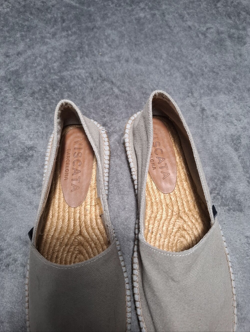 Viscata Men's Canvas Espadrilles Gray Size 43 (US 10) Casual Summer Shoes - Picture 3 of 13